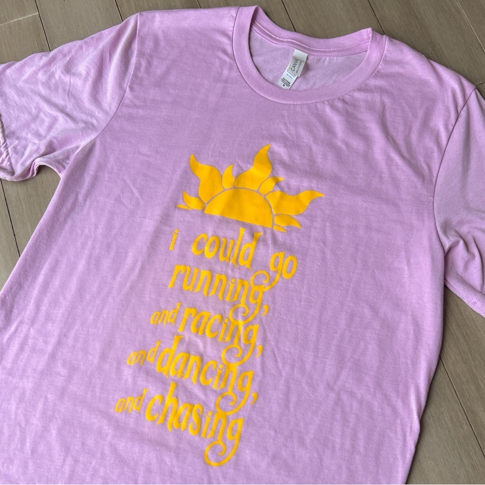 “I Could Go Running and Racing” Unisex Tee inspired by Tangled